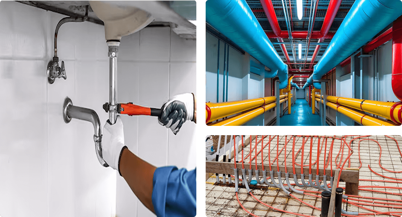 ABS Installations team providing expert commercial plumbing and gas services for buildings and development projects